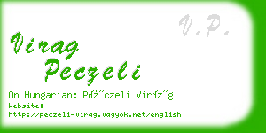 virag peczeli business card